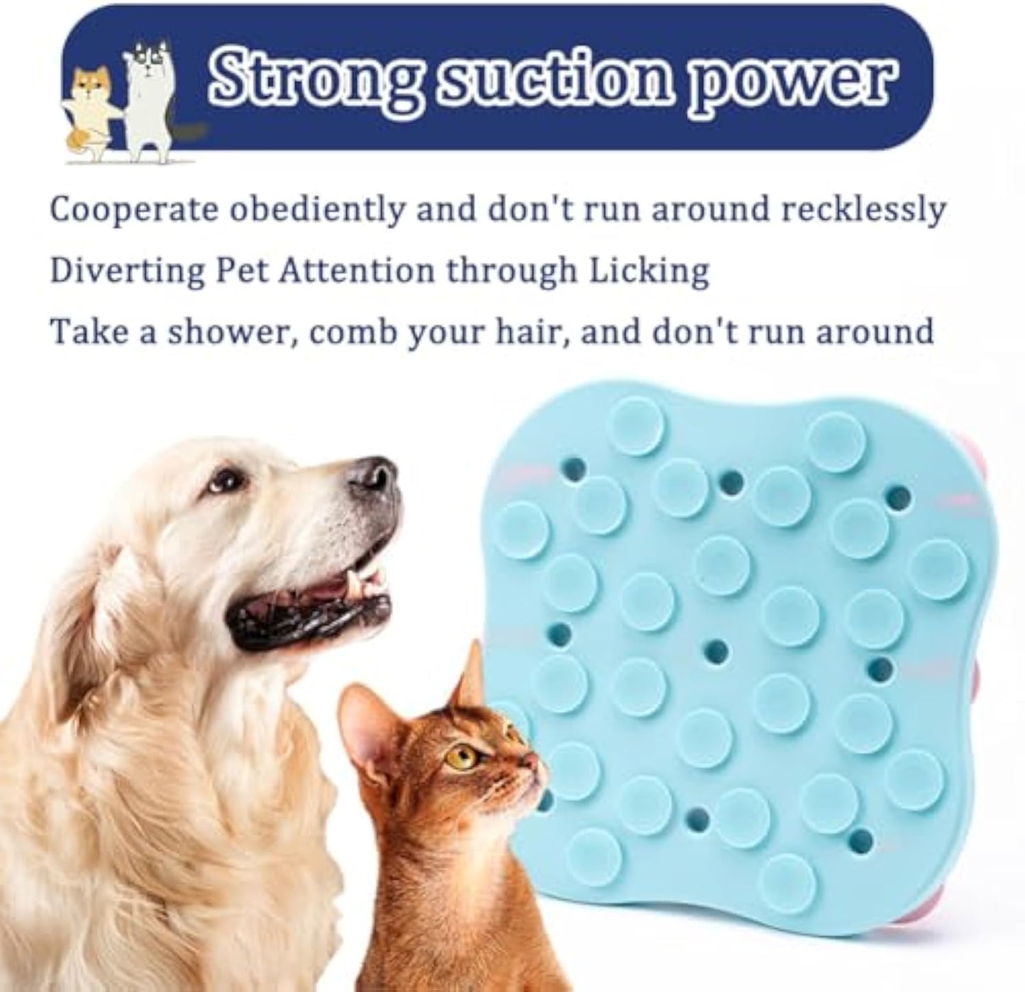 Slow Feeder Lick Mat for Dogs — Calming Silicone Pad