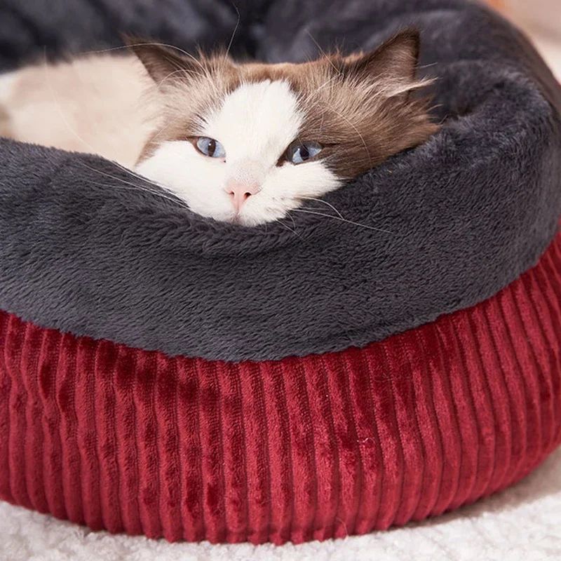 Calming Cat Bed — Cozy Round Donut Nest for Cats & Puppies