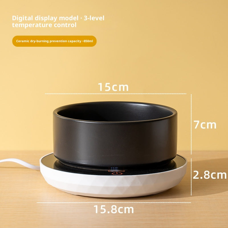 Heated Cat Water Bowl — Ceramic Constant-Temp Drinking Dish