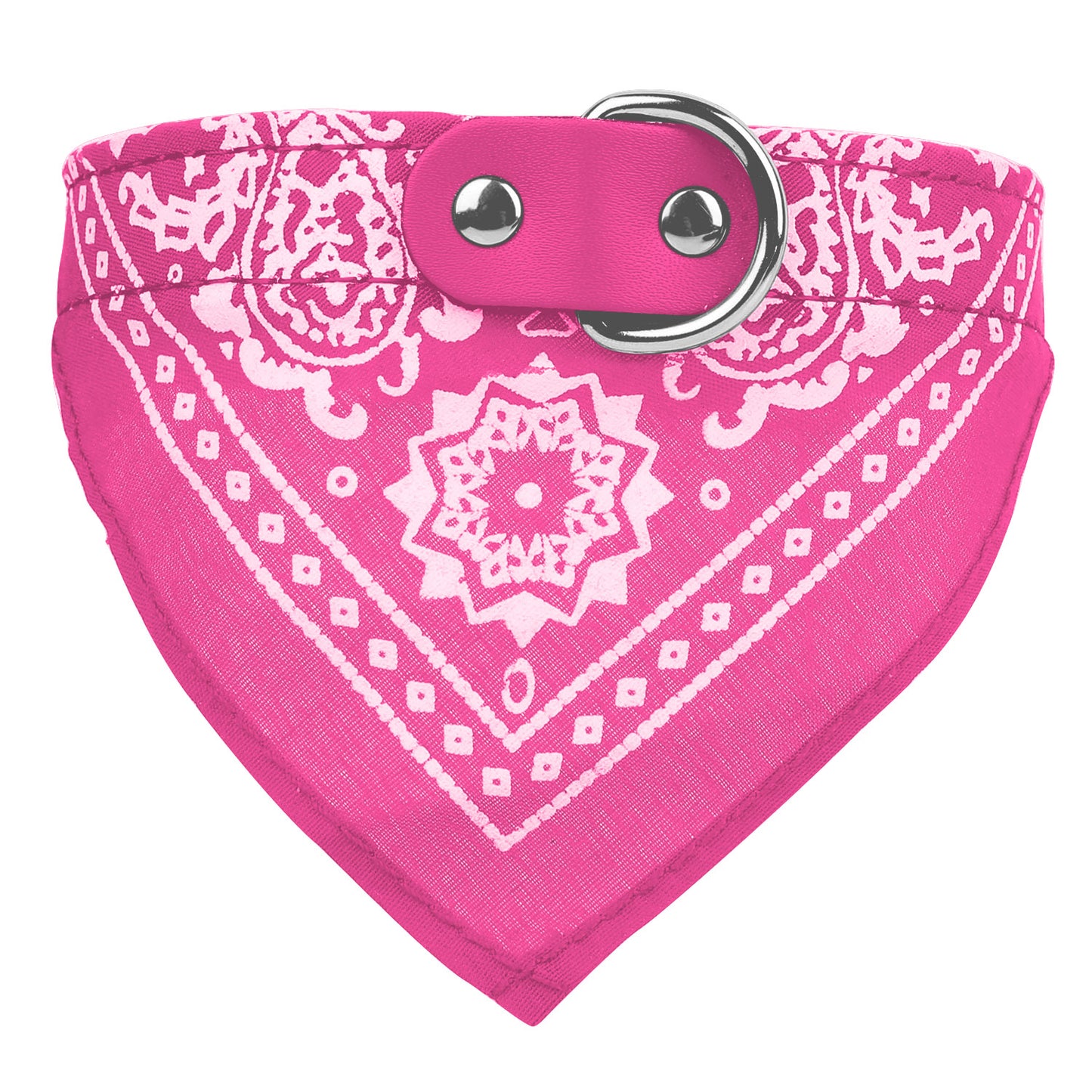 1Pc Adjustable Bandana Leather Pet Collar Triangle Scarf