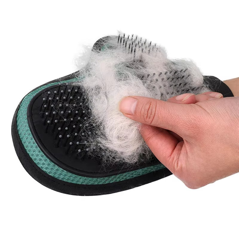 Pet Grooming Glove for Shedding — Cat & Dog Hair Remover