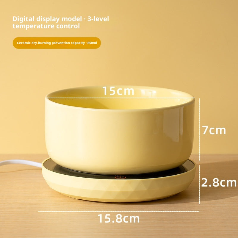 Heated Cat Water Bowl — Ceramic Constant-Temp Drinking Dish