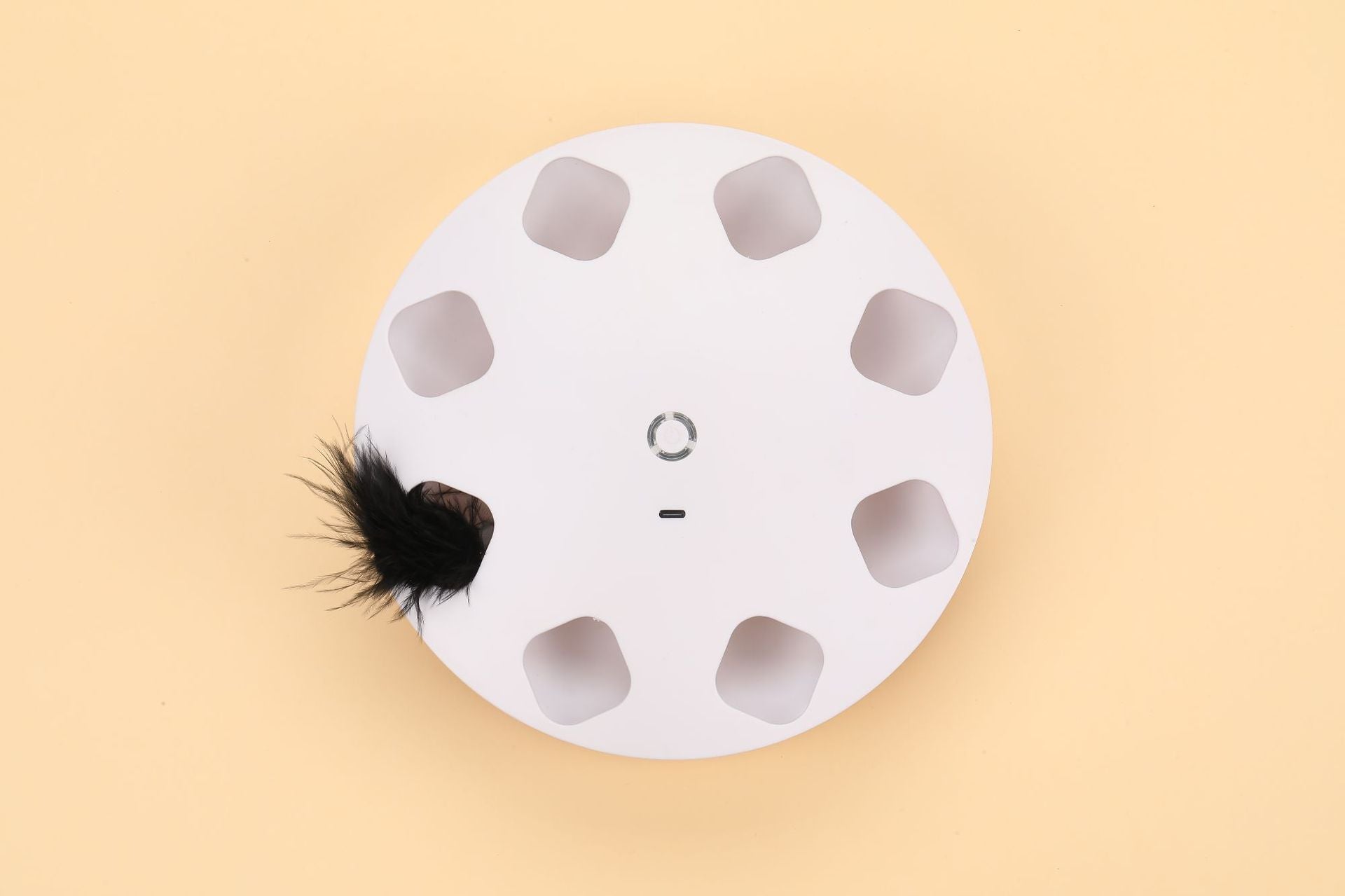 Automatic UFO Cat Teaser Toy with Rotating Feather