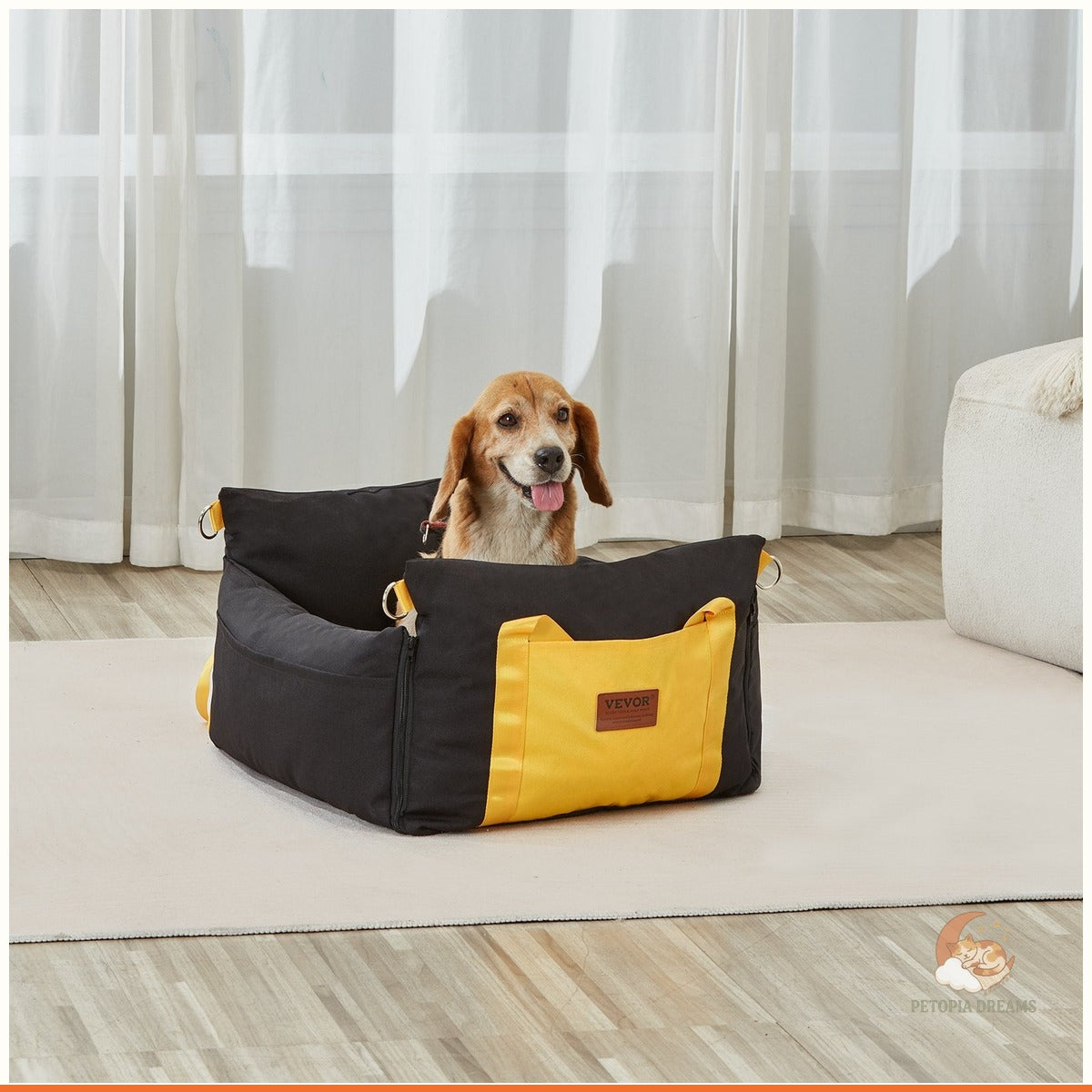Dog Booster Car Seat for Small Dogs Up to 25 lbs | Petopia Dreams