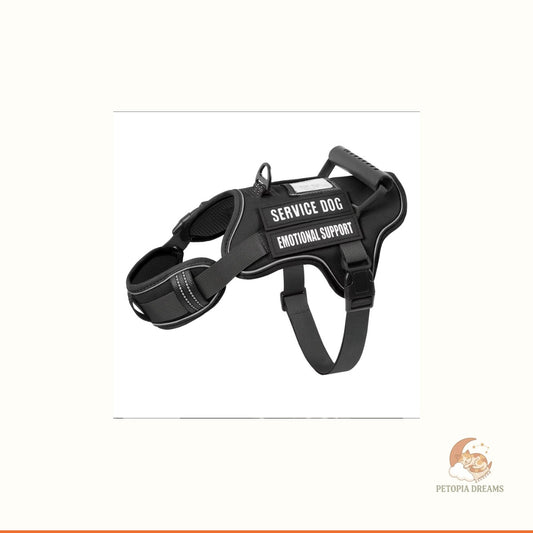 Tactical No-Pull Dog Harness with Control Handle & Reflective Trim | Petopia Dreams