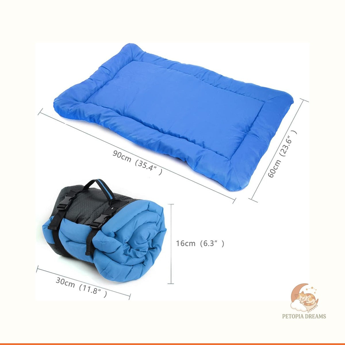 Portable Waterproof Dog Bed for Camping & Travel | Petopia Dreams