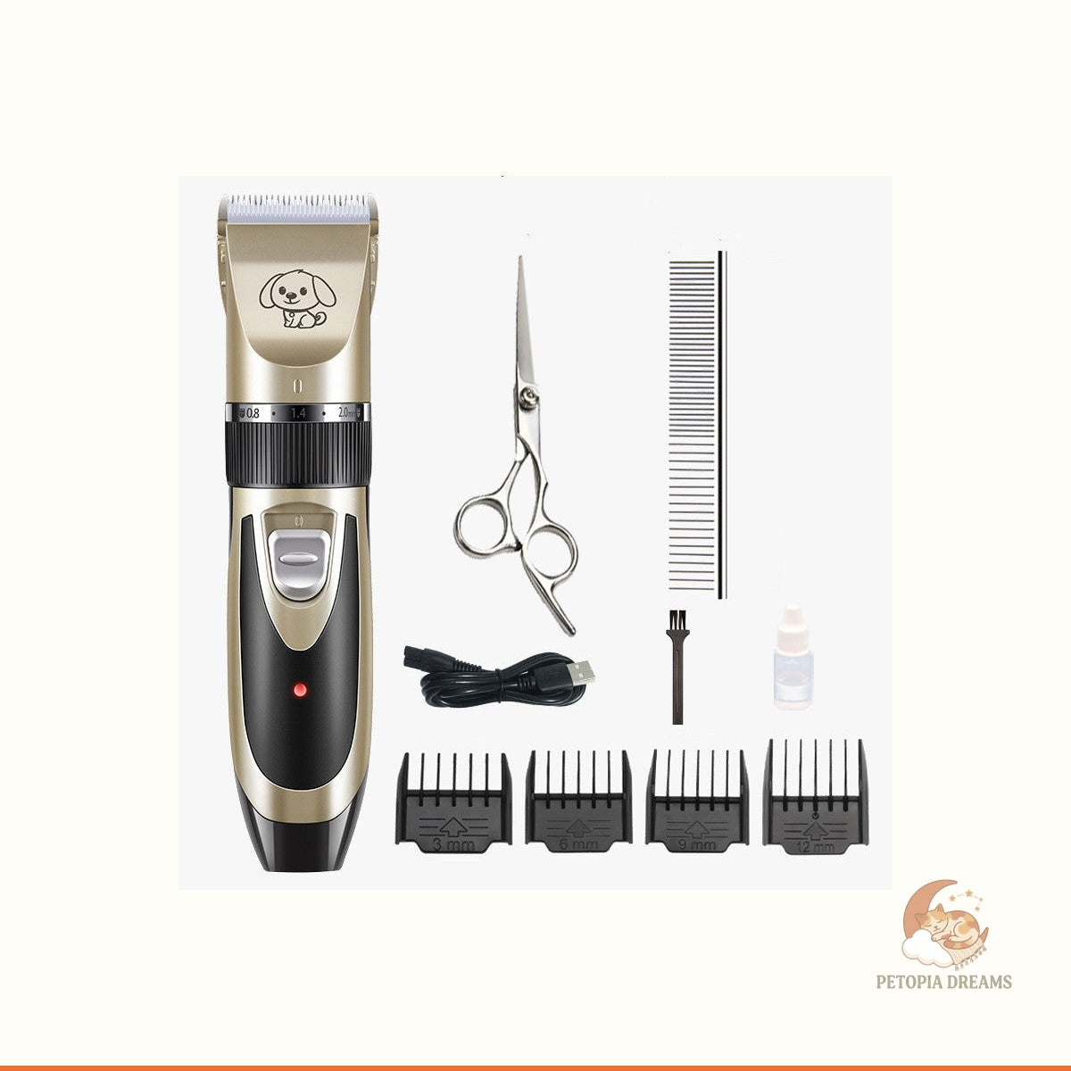 Cordless Pet Grooming Kit – Quiet Clippers for Dogs & Cats | Petopia Dreams