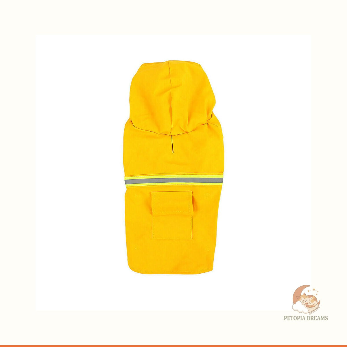 Hooded Dog Raincoat with Reflective Stripe & Leash Hole | Petopia Dreams