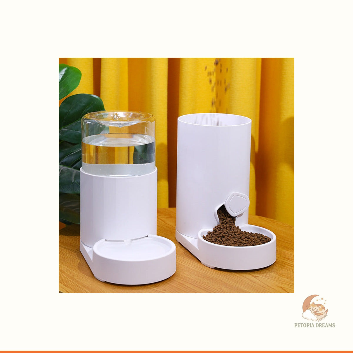 Cat Water Fountain & Feeder Set - Fresh Water, Anytime | Petopia Dreams