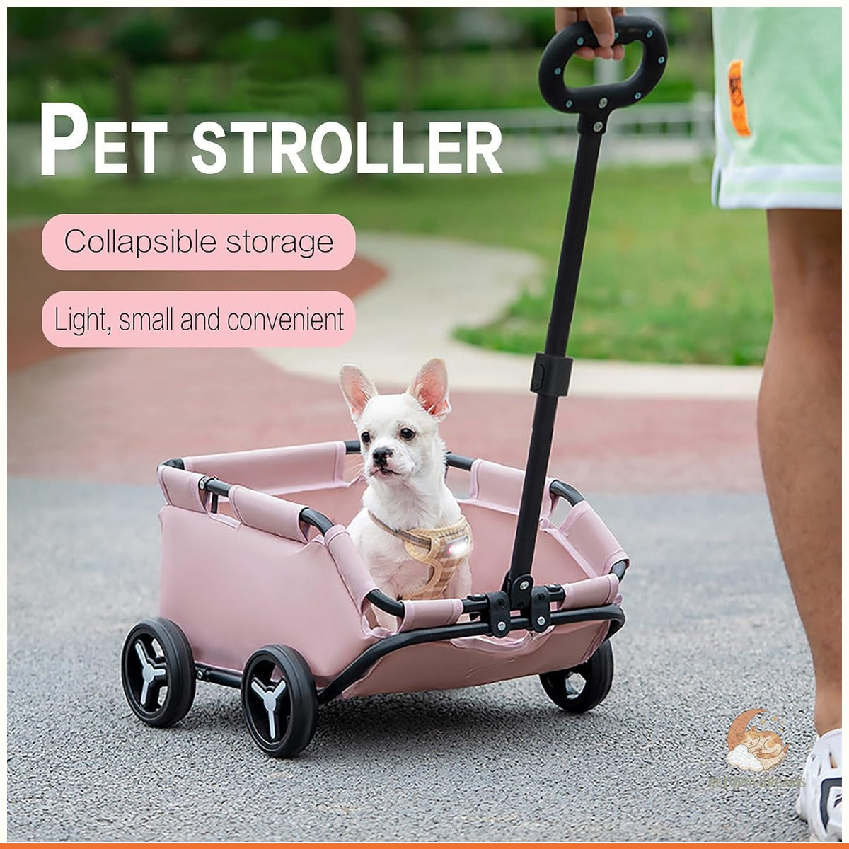 Foldable Pet Stroller for Small Dogs & Cats — Portable Travel Cart | Petopia Dreams