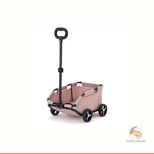 Foldable Pet Stroller for Small Dogs & Cats — Portable Travel Cart | Petopia Dreams