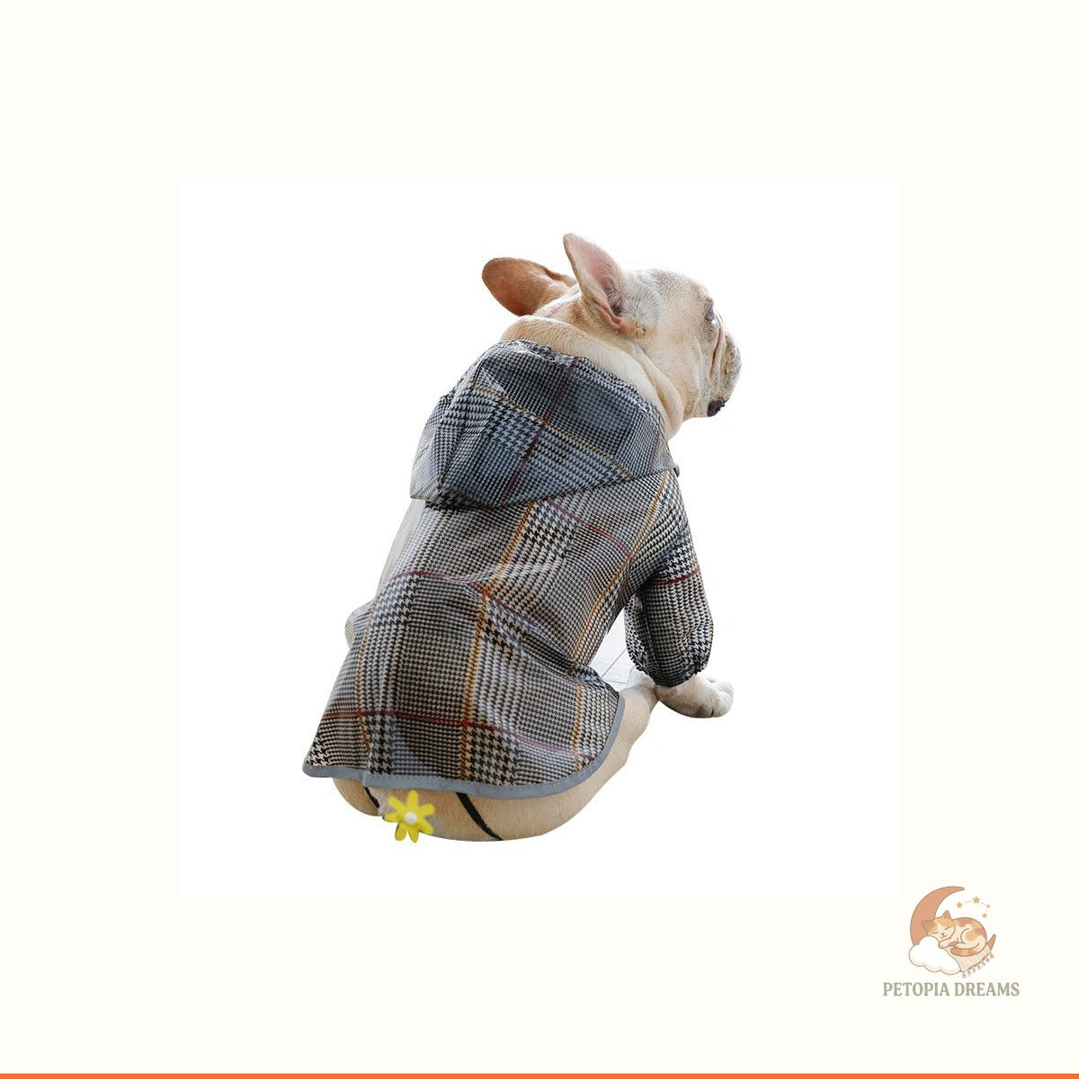 Plaid Dog Raincoat — Waterproof Tear-Resistant Coat | Petopia Dreams