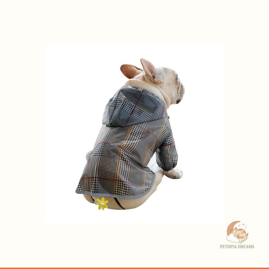 Plaid Dog Raincoat — Waterproof Tear-Resistant Coat | Petopia Dreams