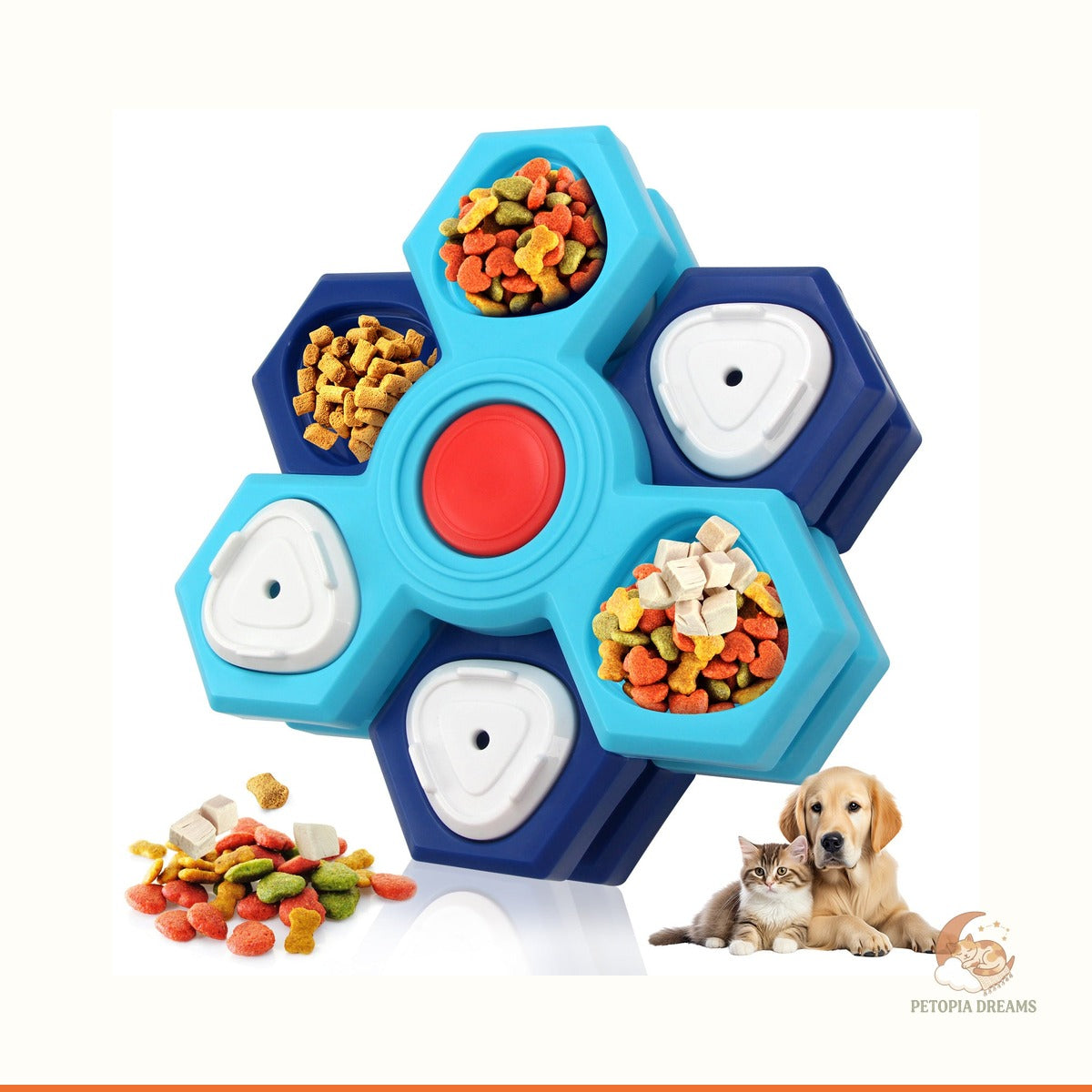 Slow Feeder Dog Bowl — 4-Layer Puzzle Maze for Fast Eaters | Petopia Dreams