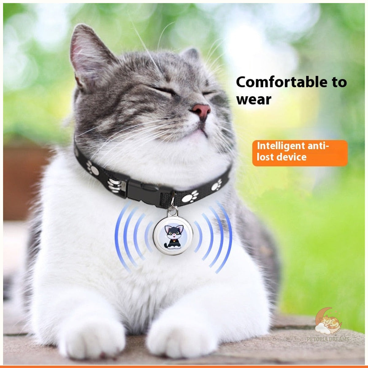GPS Pet Tracker Collar Tag - Real-Time Anti-Lost for Cats & Dogs | Petopia Dreams