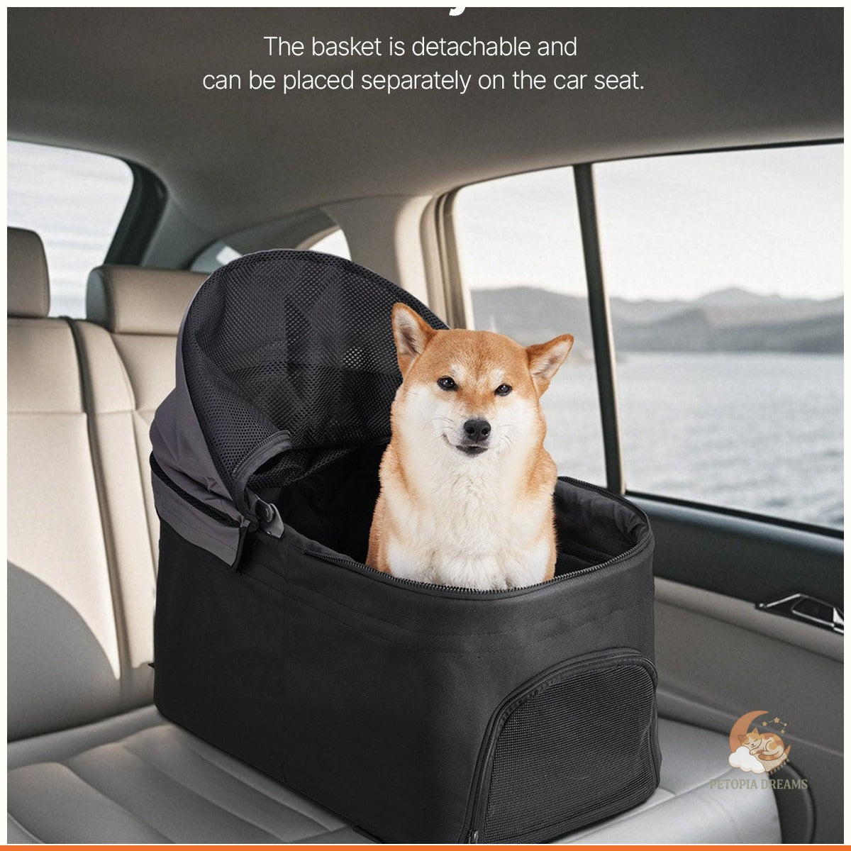 Foldable Pet Stroller with Detachable Carrier — Holds Up to 35 lbs | Petopia Dreams