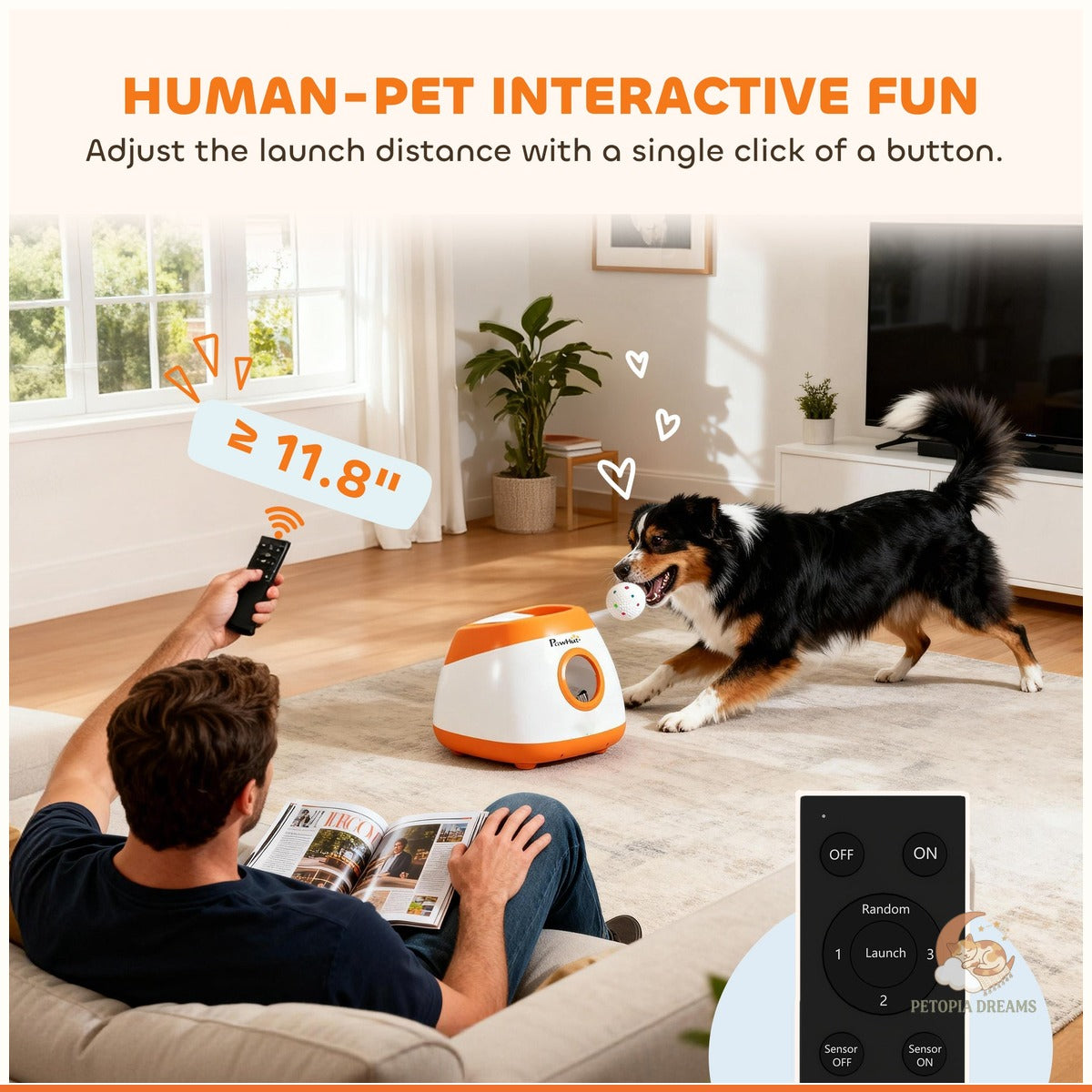 Automatic Dog Ball Launcher for Medium & Large Dogs | Petopia Dreams