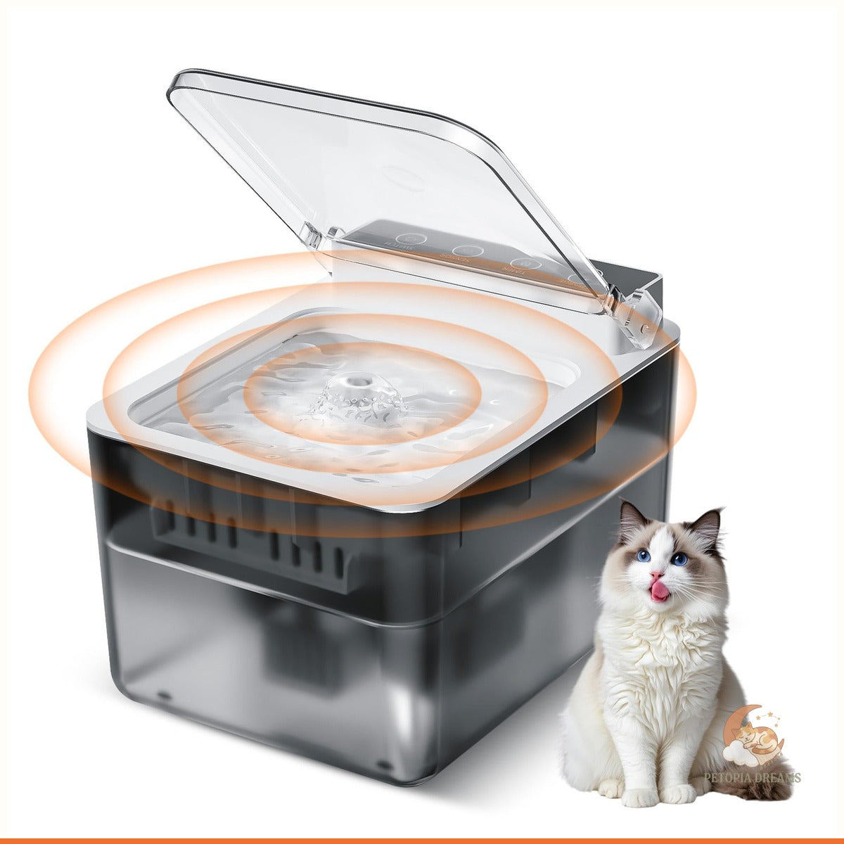 Wireless Cat Water Fountain — 3L Stainless Steel Pet Fountain | Petopia Dreams