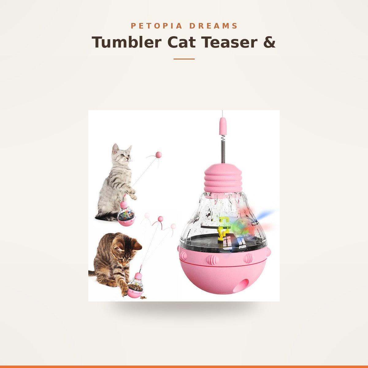 Tumbler Cat Teaser & Treat Dispenser Toy | Petopia Dreams