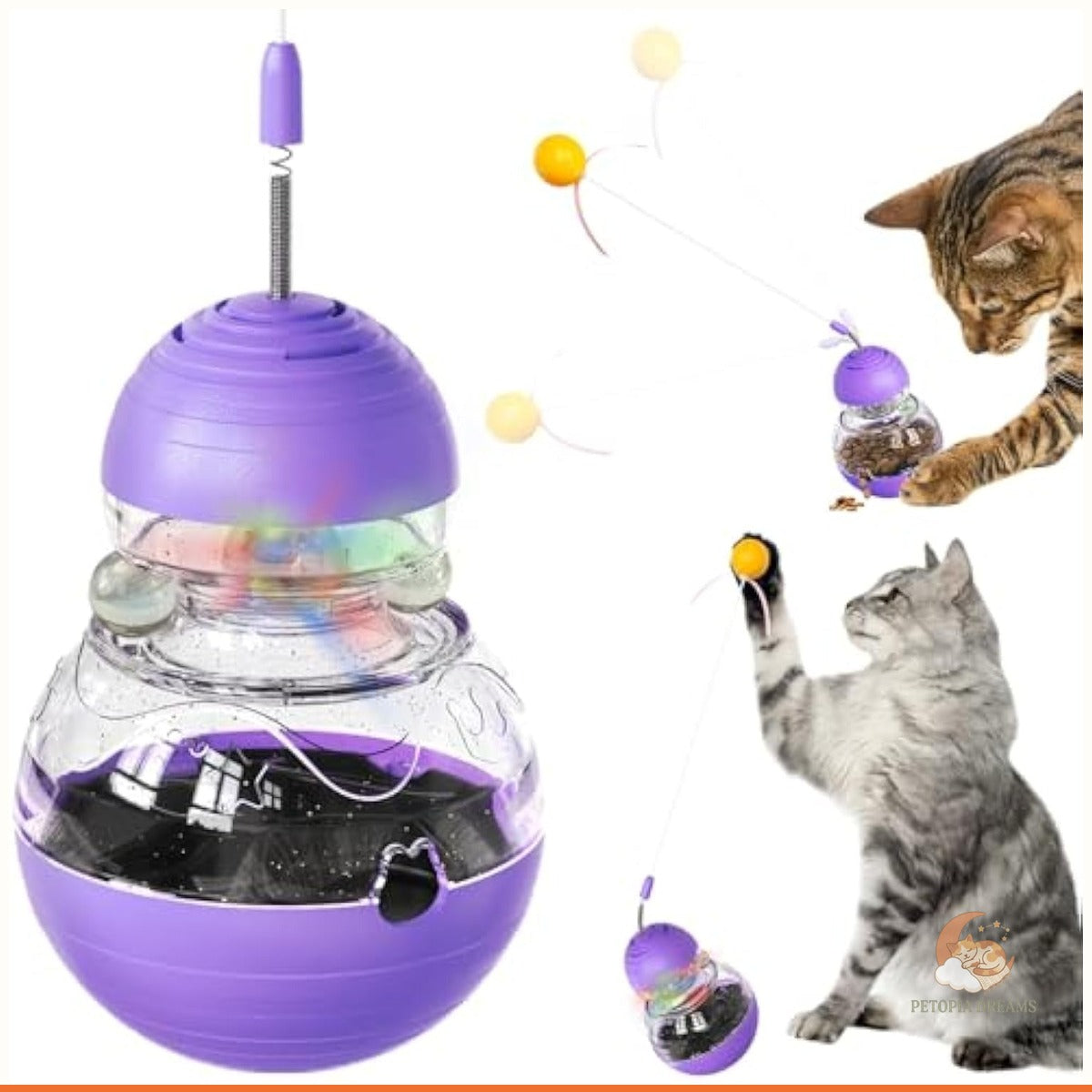 Tumbler Cat Teaser & Treat Dispenser Toy | Petopia Dreams