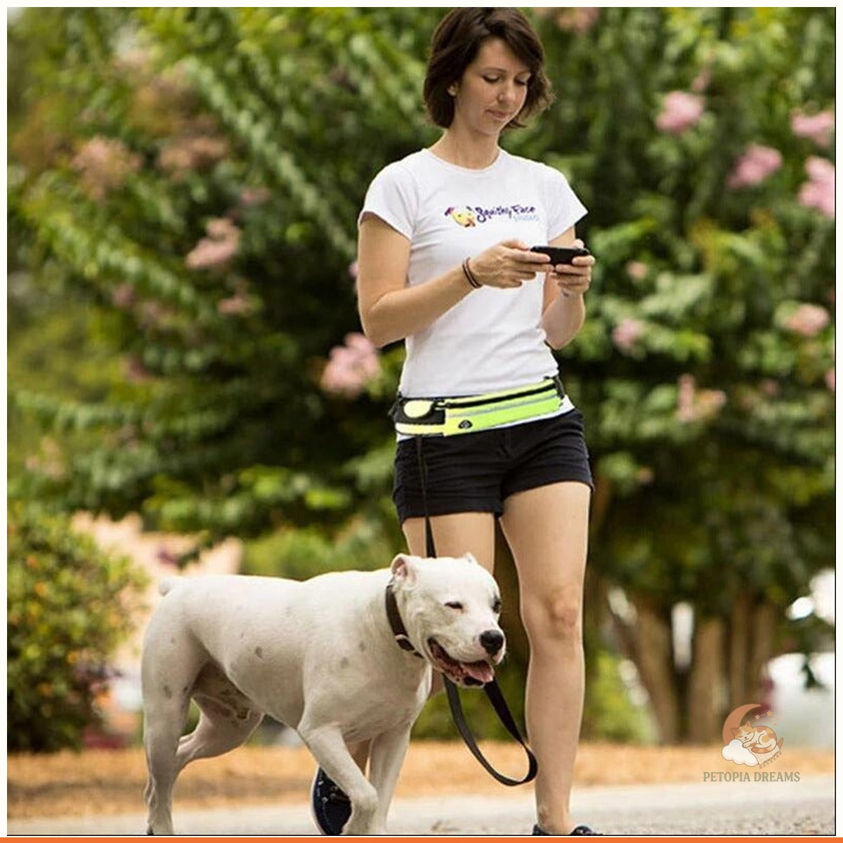 Hands-Free Dog Running Leash Waist Belt Bungee | Petopia Dreams