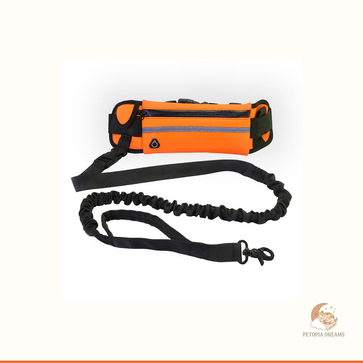 Hands-Free Dog Running Leash Waist Belt Bungee | Petopia Dreams