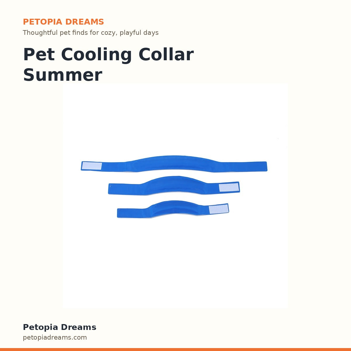 Pet Cooling Collar Summer Heat Relief Gel | Petopia Dreams