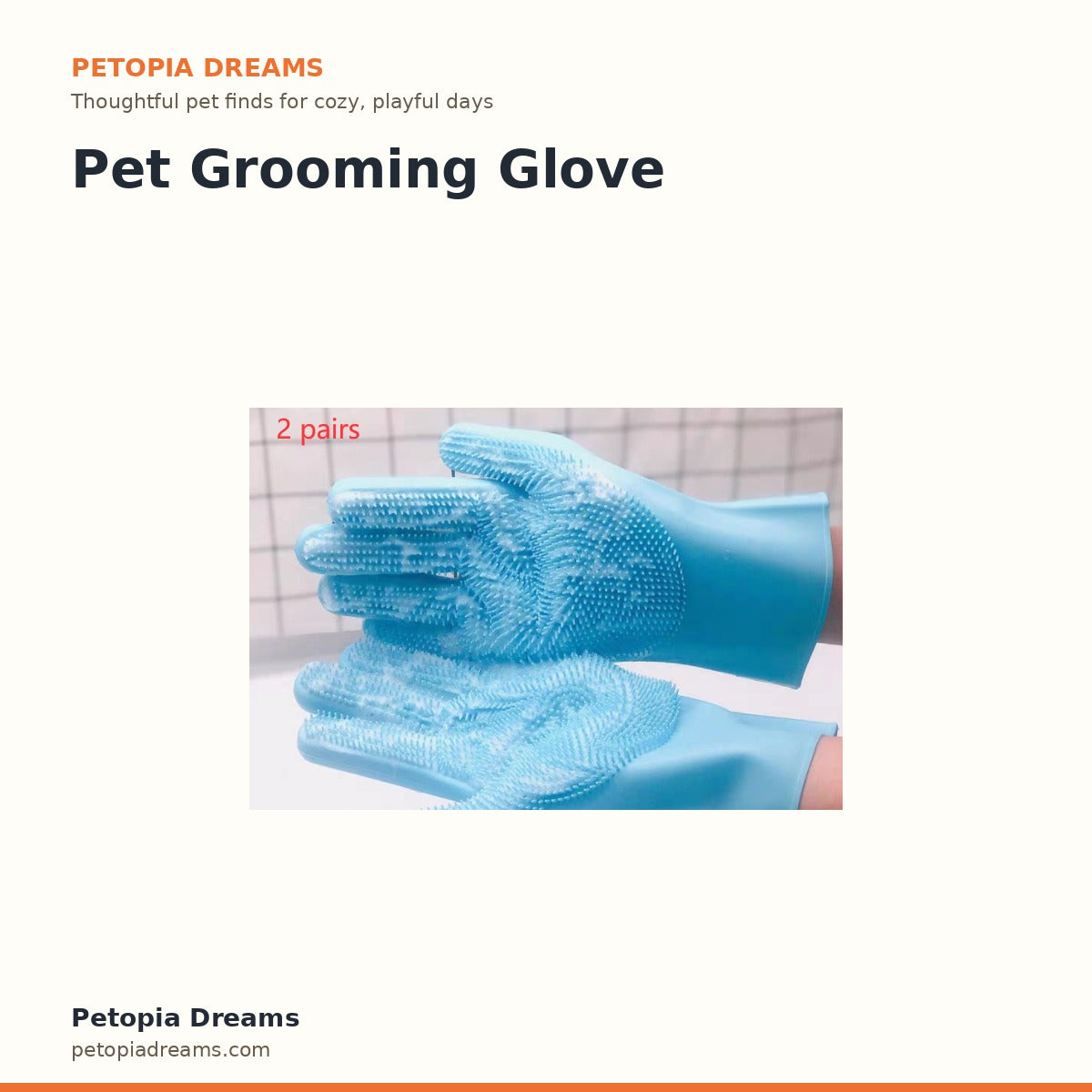 Pet Grooming Glove | Petopia Dreams