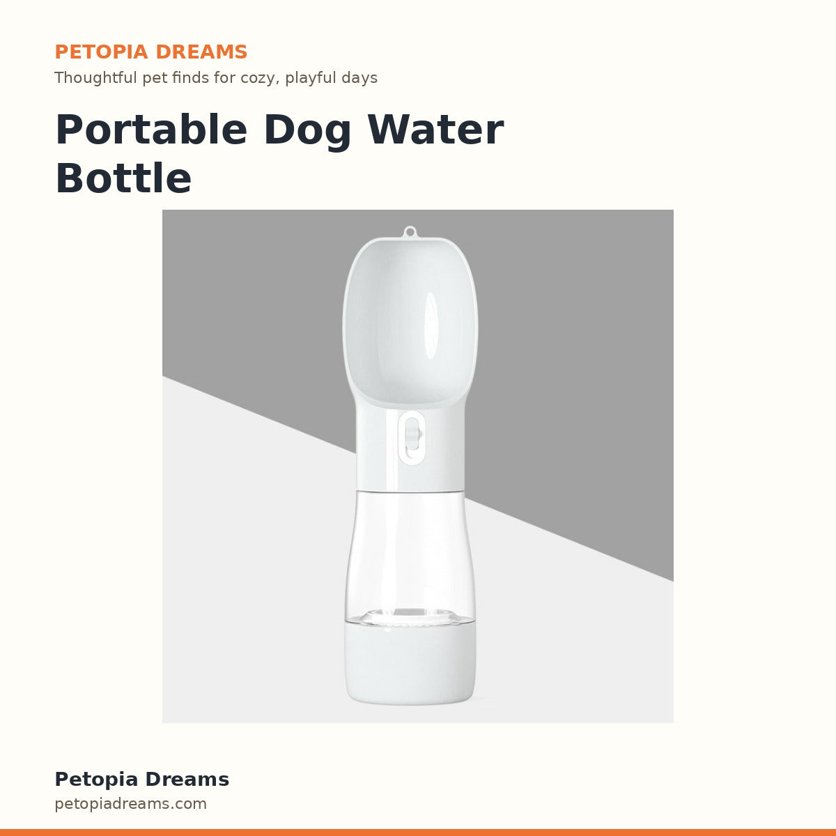 Portable Dog Water Bottle With Food Container | Petopia Dreams