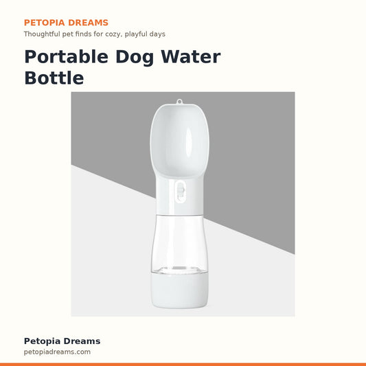 Portable Dog Water Bottle With Food Container | Petopia Dreams