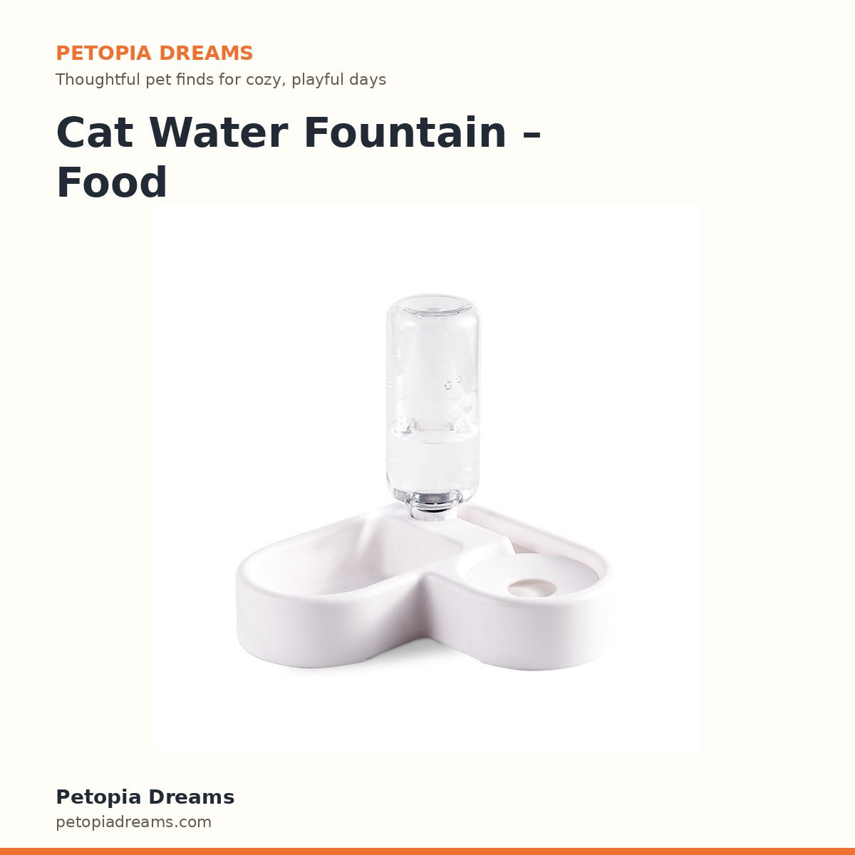 Cat Water Fountain – Food Grade Fresh Flow | Petopia Dreams
