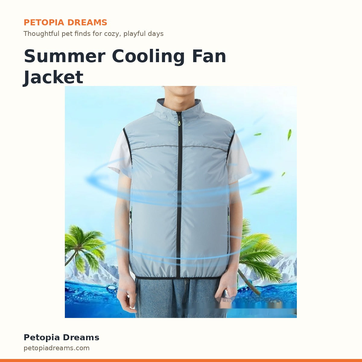 Summer Cooling Fan Jacket | Petopia Dreams
