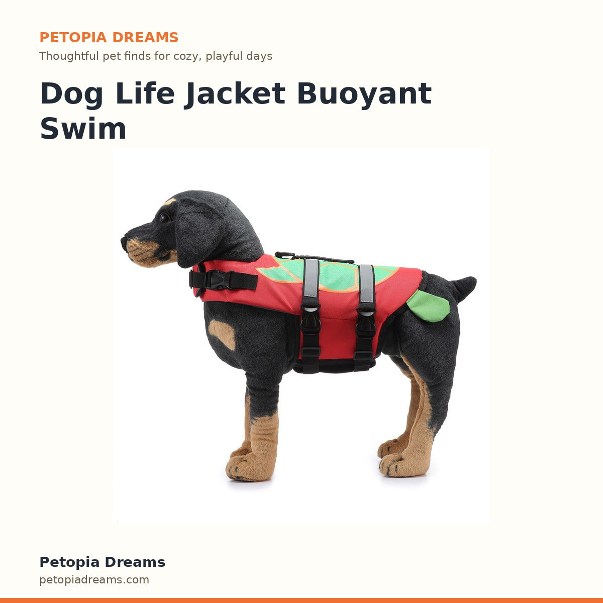 Dog Life Jacket Buoyant Swim Vest | Petopia Dreams
