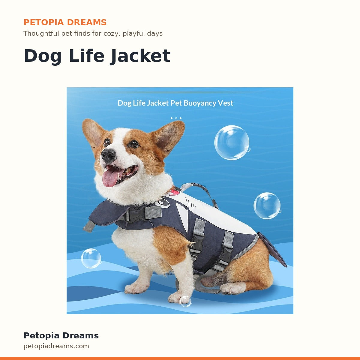 Dog Life Jacket | Petopia Dreams