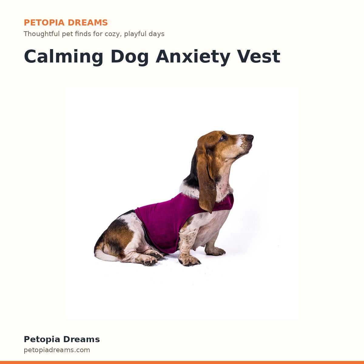 Calming Dog Anxiety Vest | Petopia Dreams