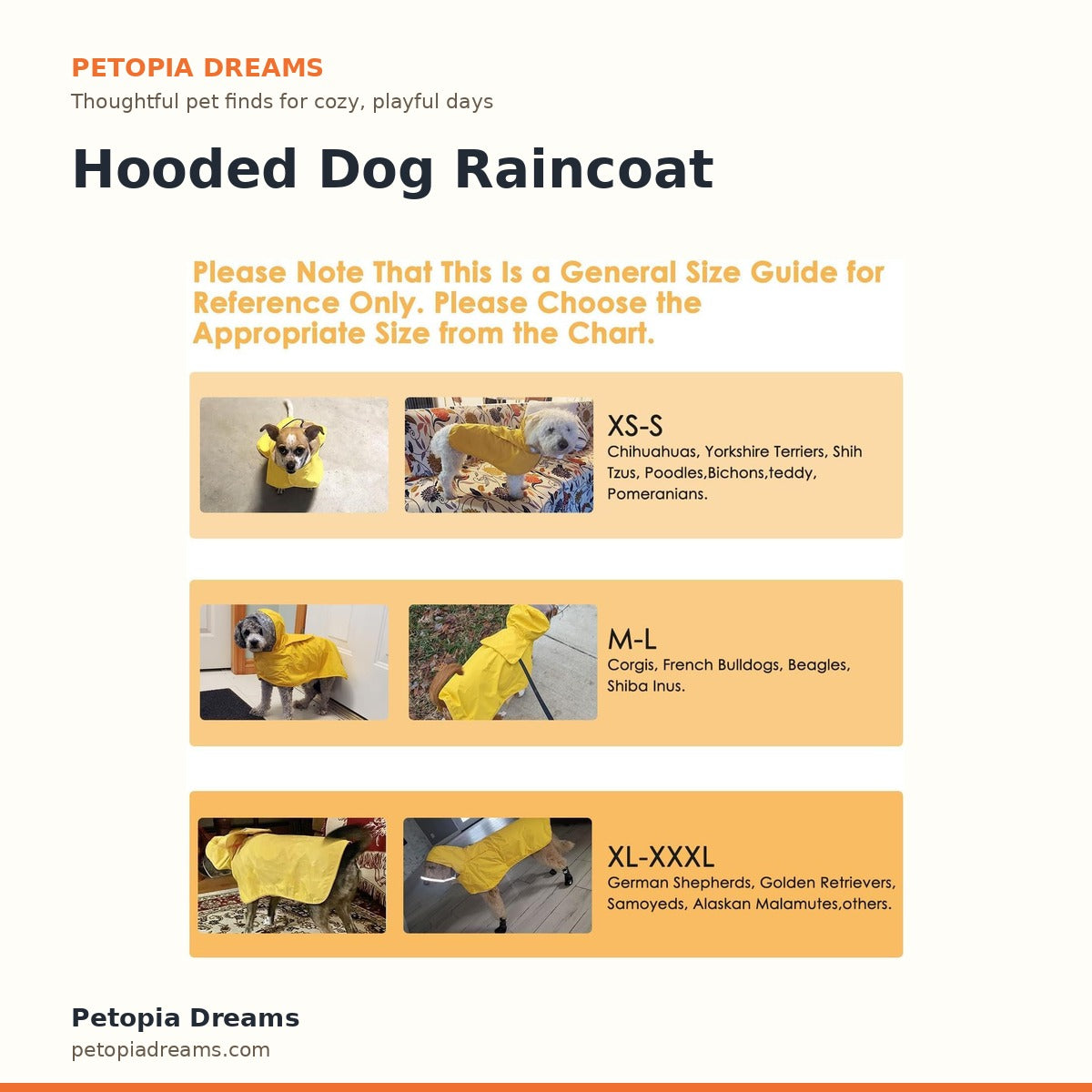 Hooded Dog Raincoat | Petopia Dreams