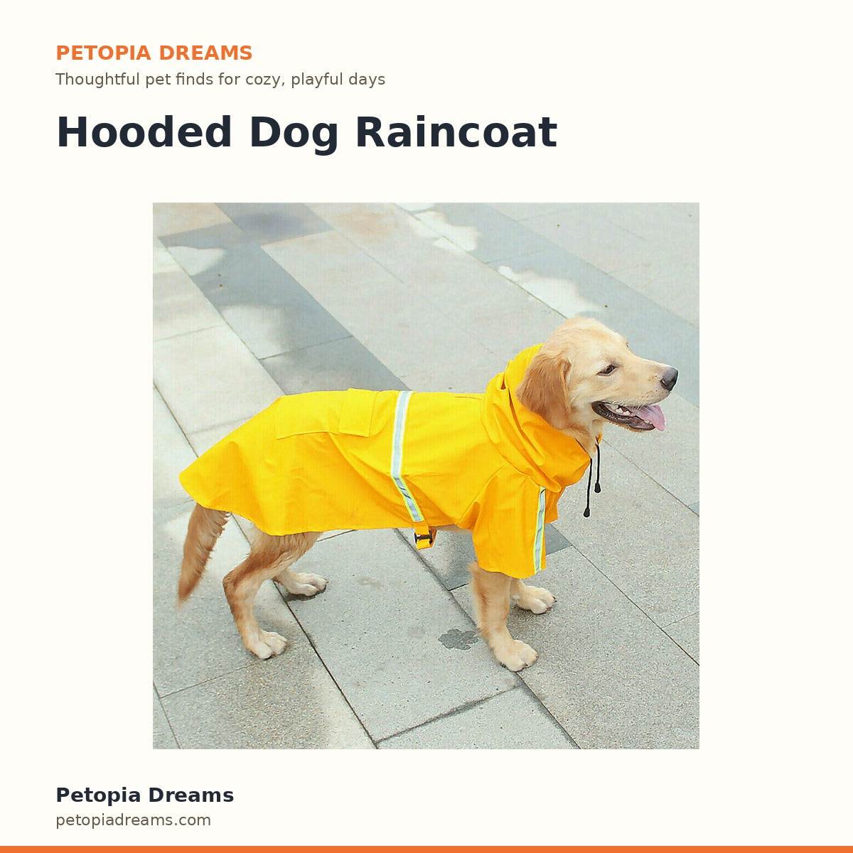 Hooded Dog Raincoat | Petopia Dreams