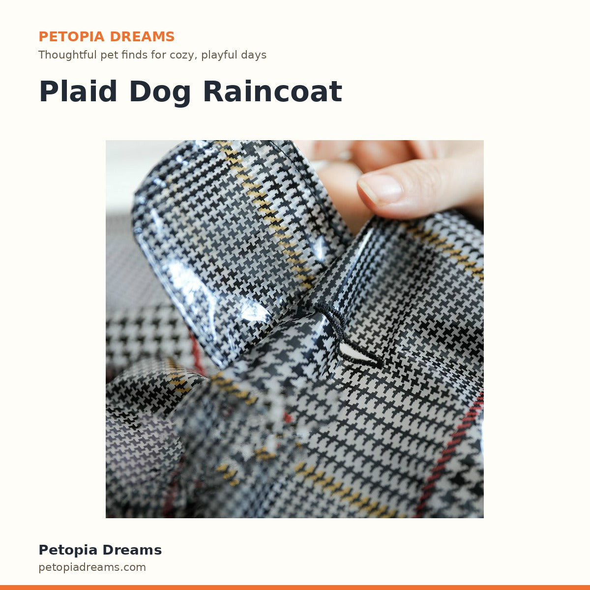 Plaid Dog Raincoat | Petopia Dreams