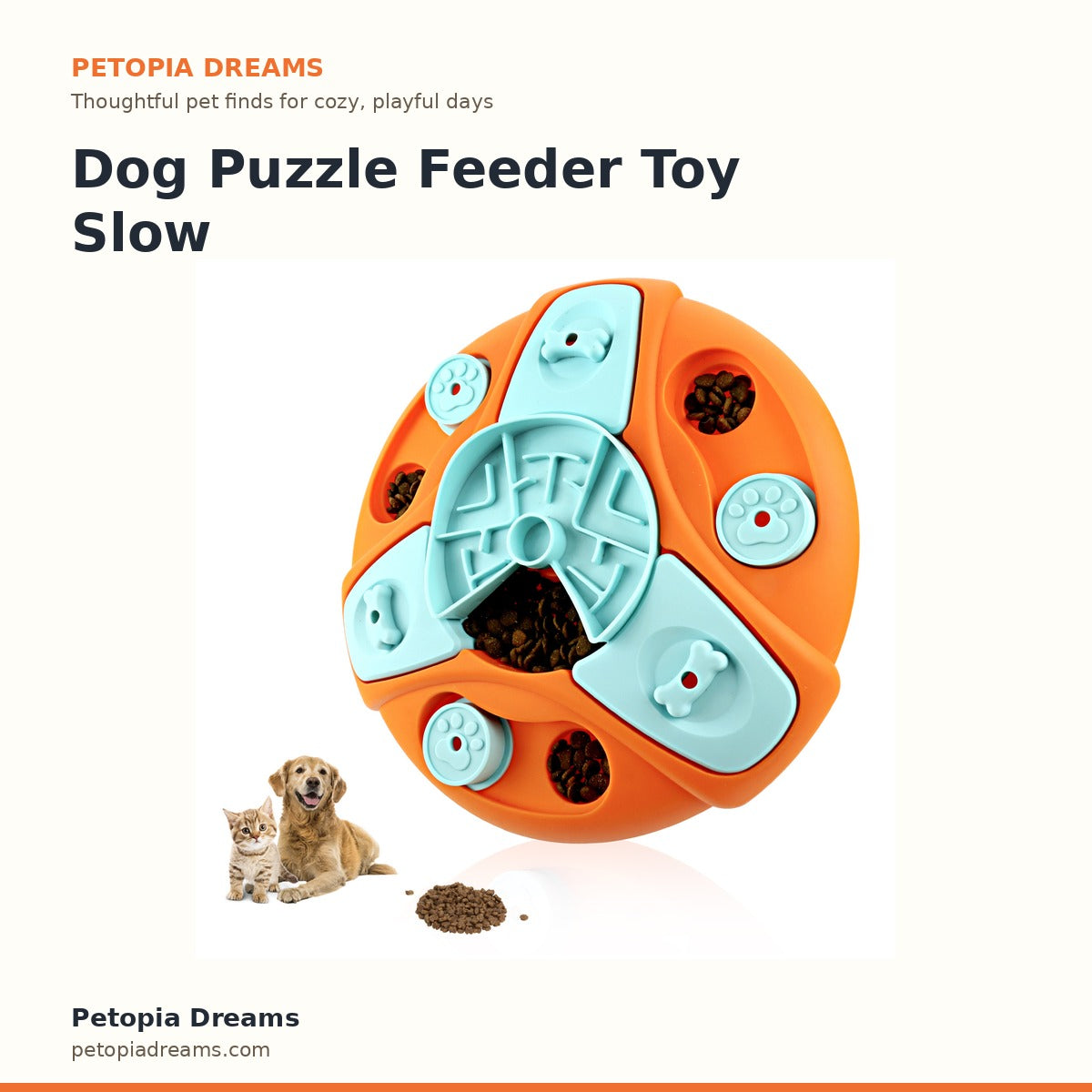 Dog Puzzle Feeder Toy Slow Feeder Bowl That | Petopia Dreams
