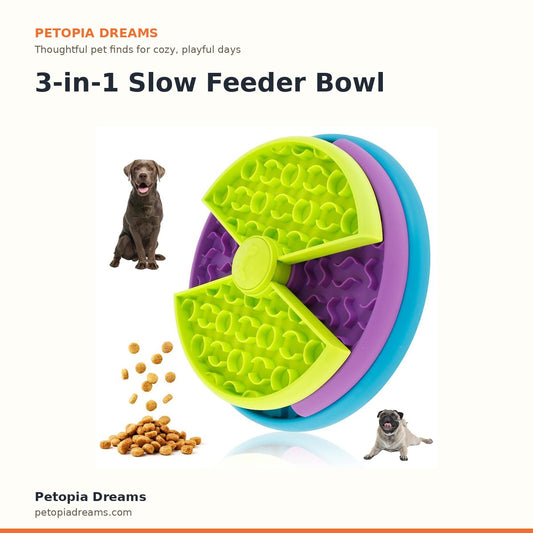 3-in-1 Slow Feeder Bowl | Petopia Dreams