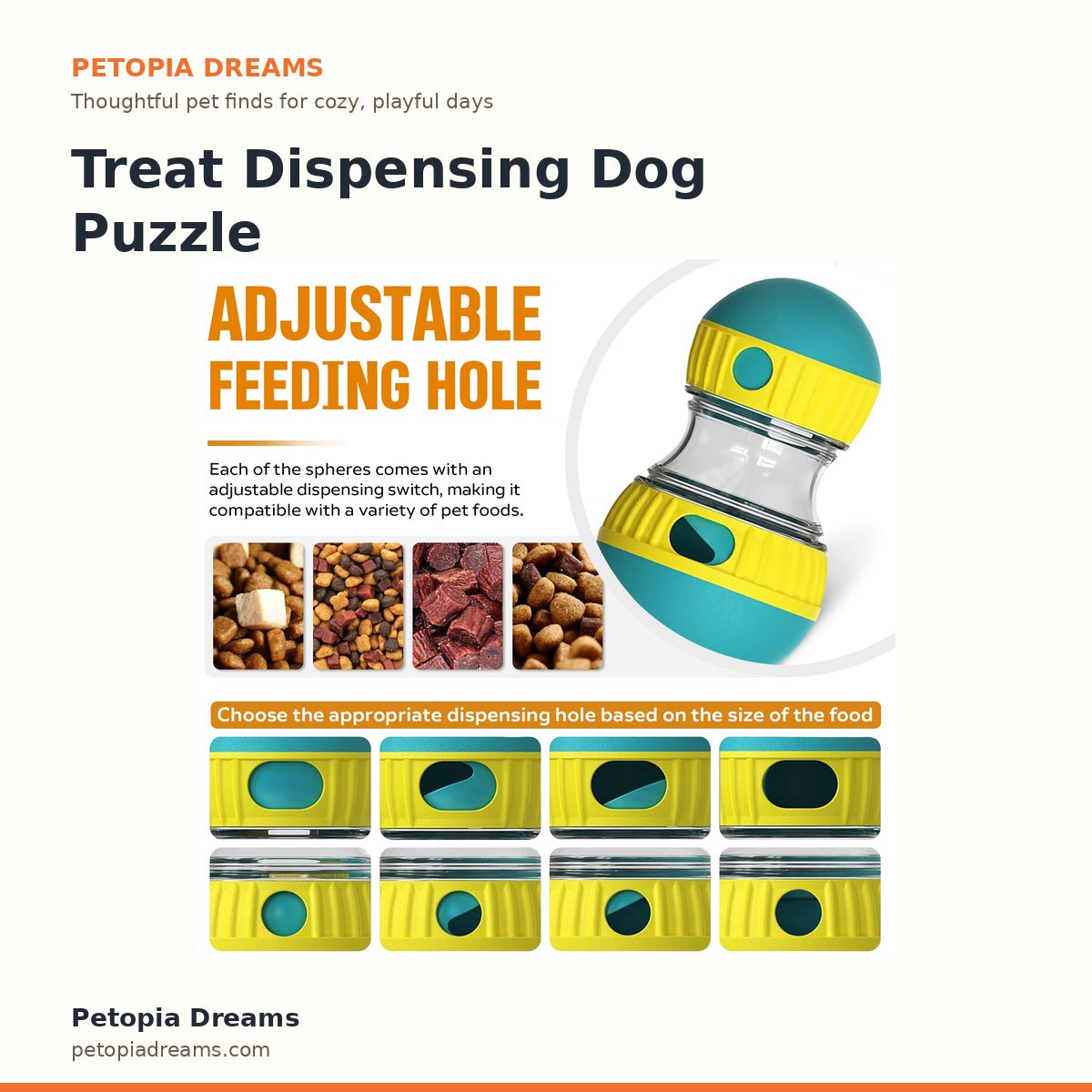 Treat Dispensing Dog Puzzle Ball | Petopia Dreams