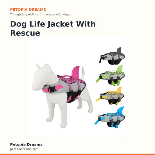 Dog Life Jacket With Rescue Handle | Petopia Dreams