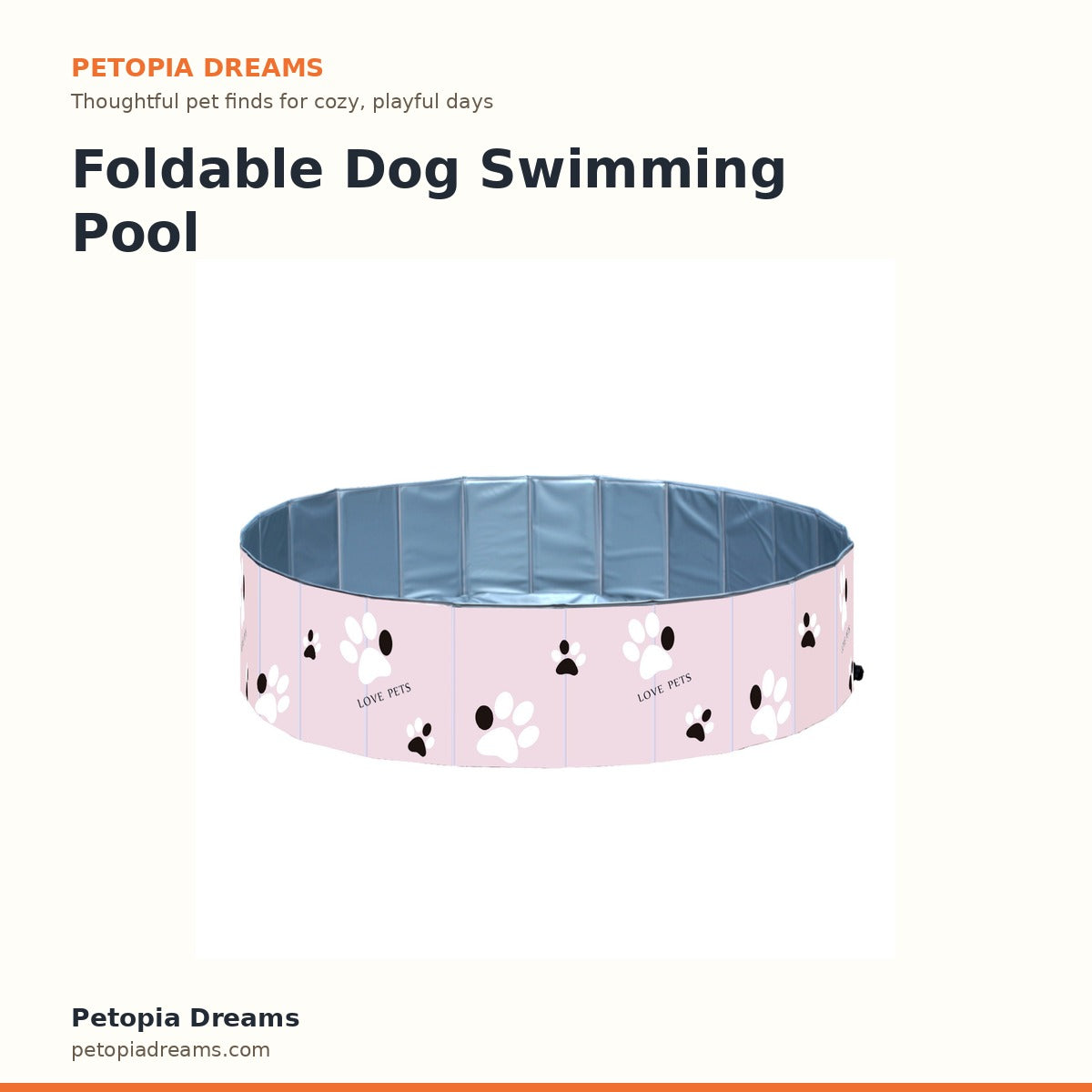 Foldable Dog Swimming Pool & Bathing Tub | Petopia Dreams