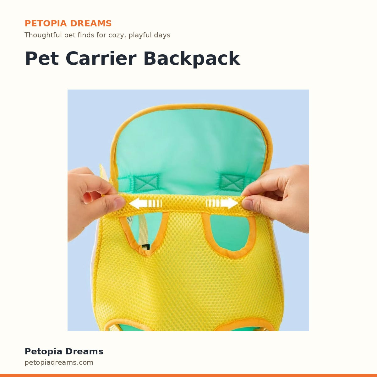 Pet Carrier Backpack | Petopia Dreams
