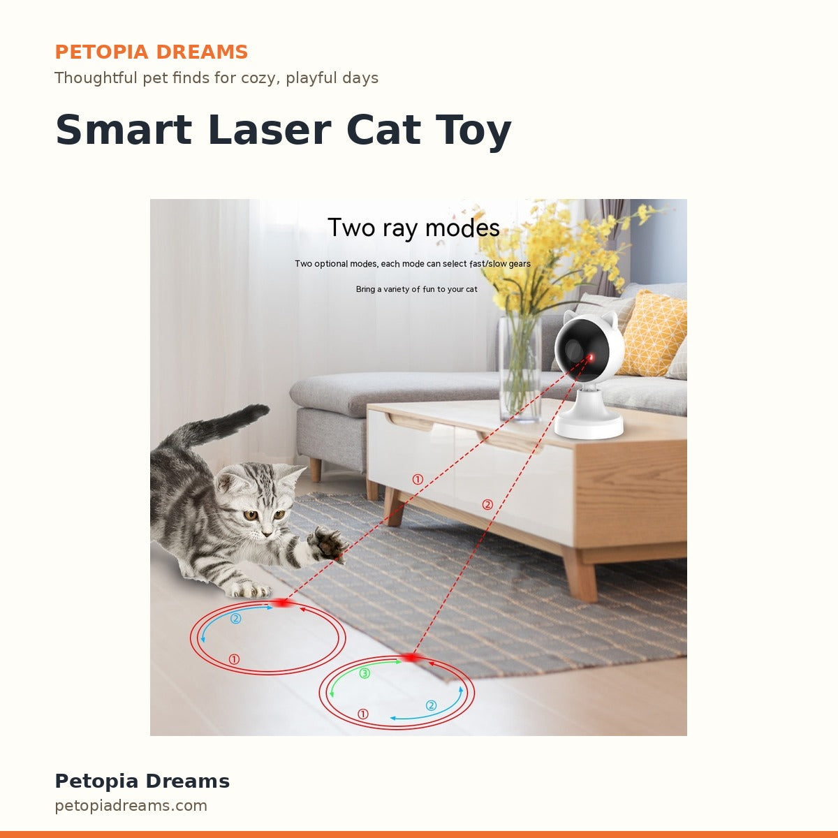Smart Laser Cat Toy | Petopia Dreams