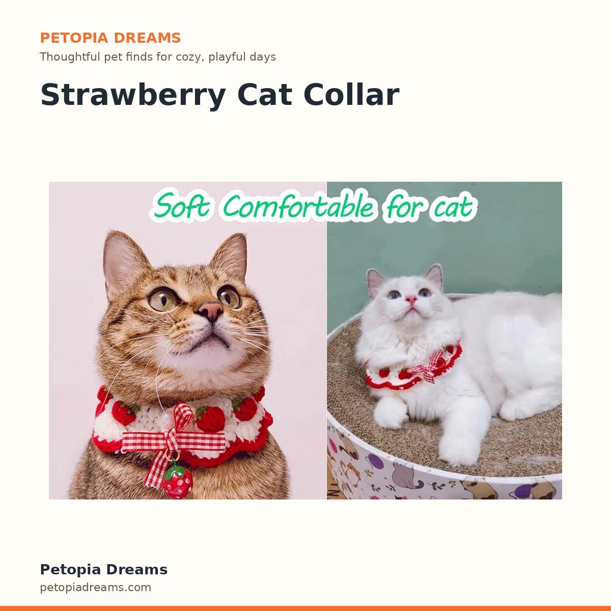 Strawberry Cat Collar | Petopia Dreams
