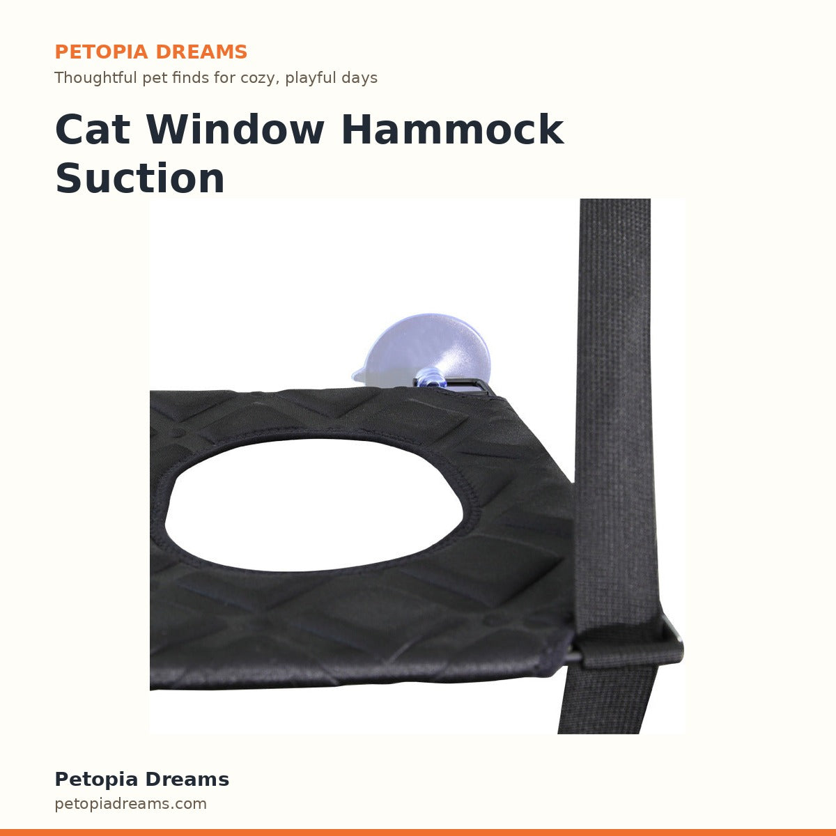 Cat Window Hammock Suction Cup Perch | Petopia Dreams