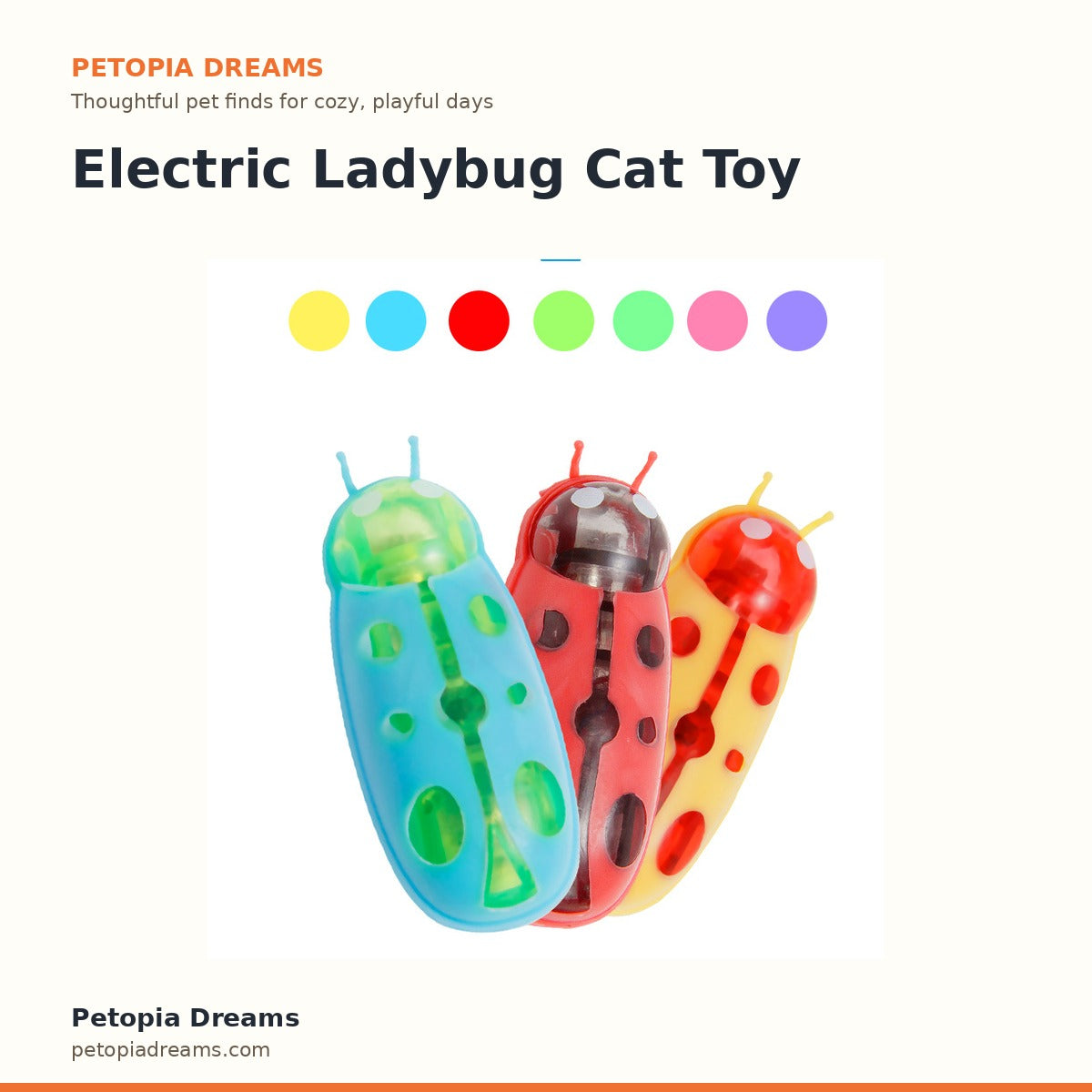 Electric Ladybug Cat Toy | Petopia Dreams
