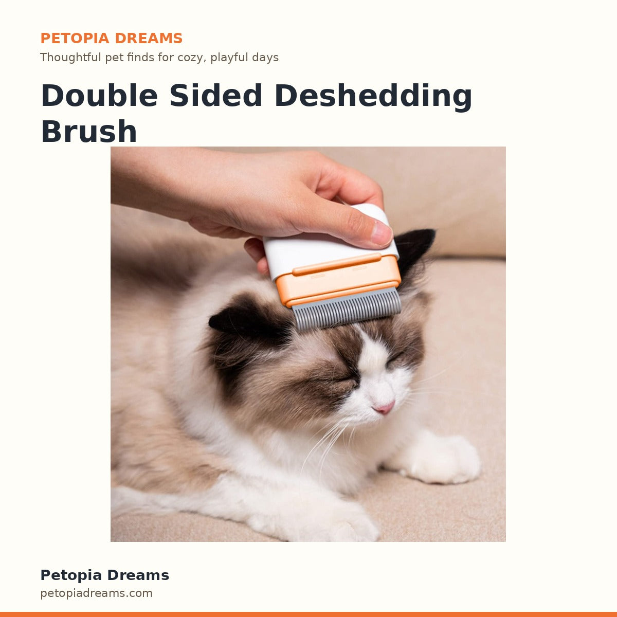 Double Sided Deshedding Brush | Petopia Dreams