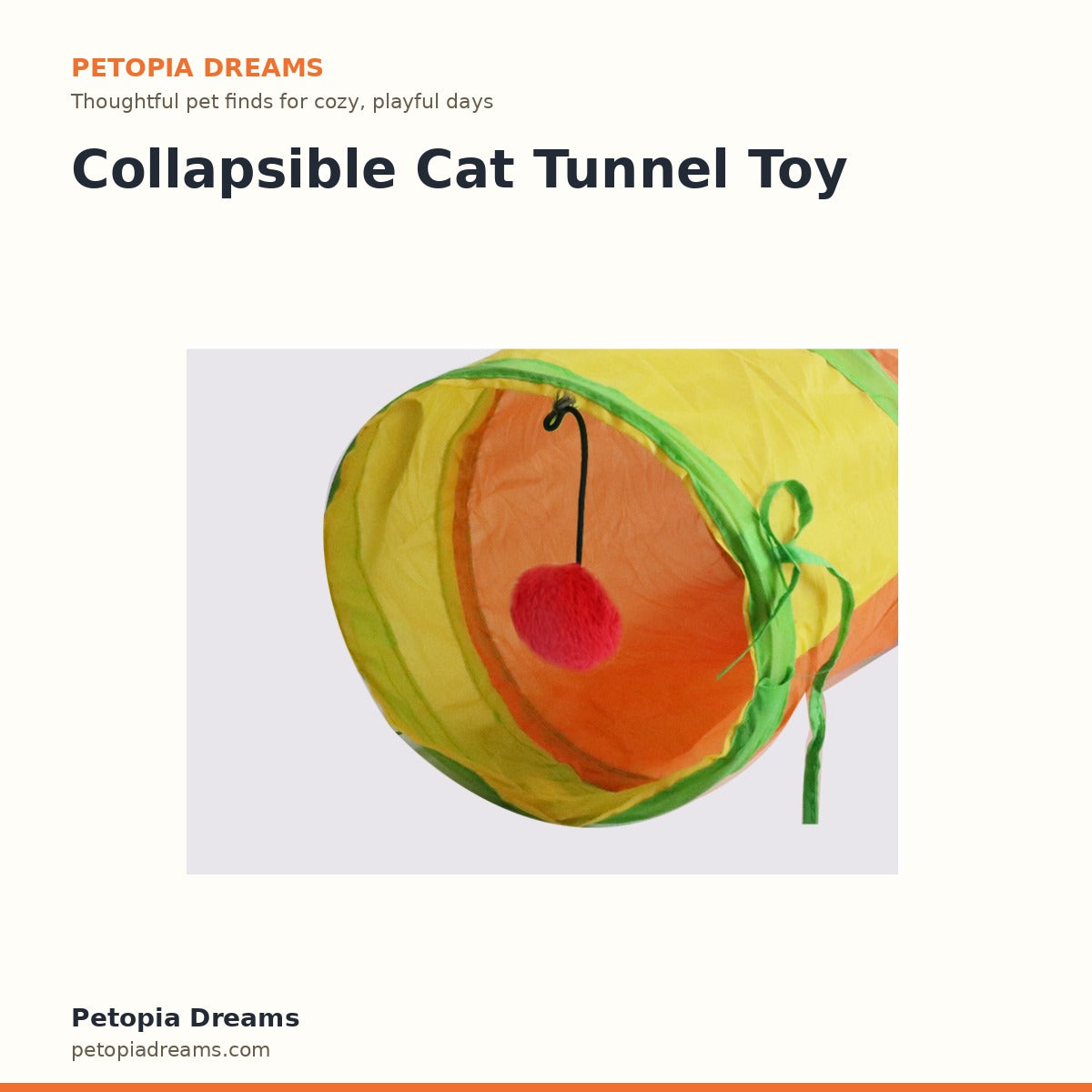 Collapsible Cat Tunnel Toy | Petopia Dreams